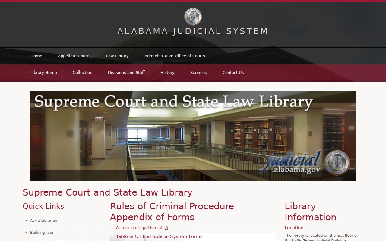 Alabama Judicial System criminal procedure appendix for Hale arrest warrant forms